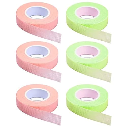 JASSINS 6 Rolls Eyelash Tape,Adhesive Fabric Tape,2 Color | Breathable, Safe & Easy to Tear thumbnail 1