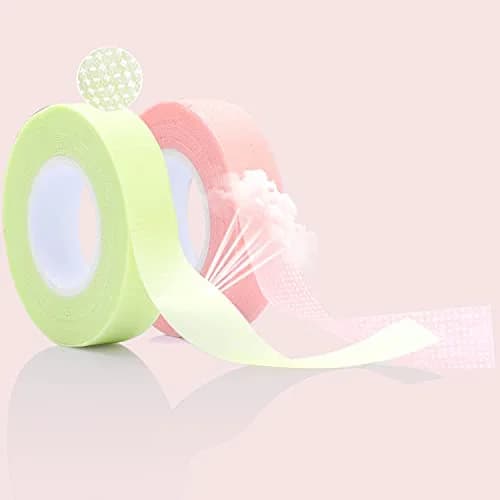 JASSINS 6 Rolls Eyelash Tape,Adhesive Fabric Tape,2 Color | Breathable, Safe & Easy to Tear thumbnail 2