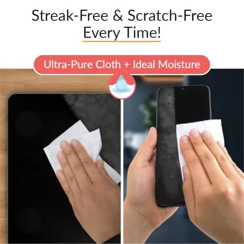 iCloth 70% Isopropyl Alcohol Large Screen & Electronics Wipes, 100 Wipes | Streak-Free, Fast-Drying, Lint-Free thumbnail 5