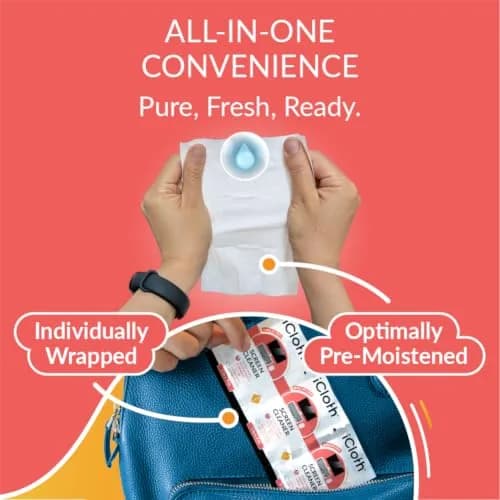 iCloth 70% Isopropyl Alcohol Large Screen & Electronics Wipes, 100 Wipes | Streak-Free, Fast-Drying, Lint-Free thumbnail 2