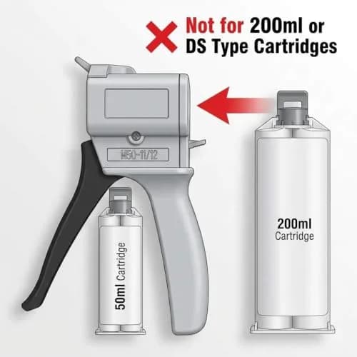 QWORK 50ml Dual Cartridge Dispensing Gun | 1:1 & 1:2 Ratio Epoxy Applicator thumbnail 4