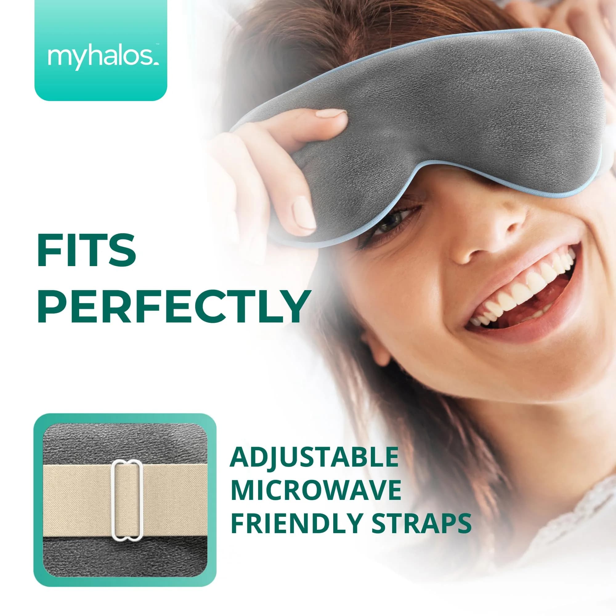 myhalos Heated Eye Mask, Warm Compress for Dry Eyes, Blepharitis & MGD, 1 Count (Gray) - view 4