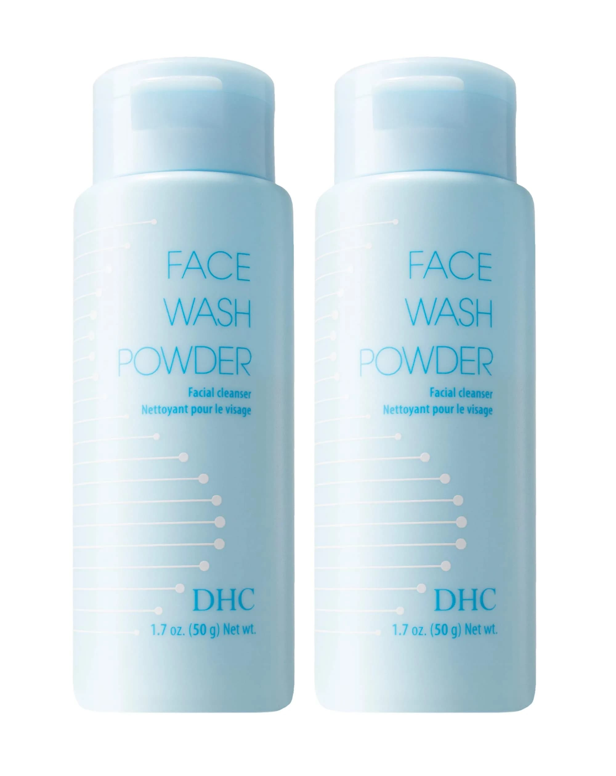 DHC Enzyme Exfoliating Powder Face Wash 2x50ml (1.7 Fl Oz) | Gentle Daily Cleanser for Smoother Skin — 1.7 Ounce