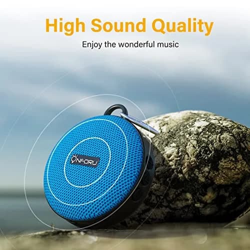 Onforu Bike Bluetooth Speaker with Bicycle Mount | Waterproof Wireless Outdoor Speaker with Loud Sound, Bluetooth 5.0, 10h Play, IP65, Blue thumbnail 7