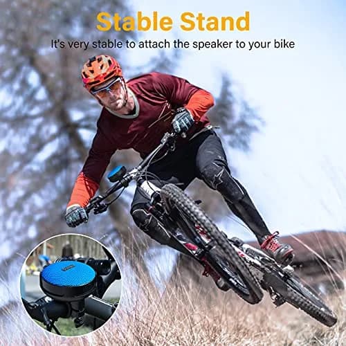 Onforu Bike Bluetooth Speaker with Bicycle Mount | Waterproof Wireless Outdoor Speaker with Loud Sound, Bluetooth 5.0, 10h Play, IP65, Blue thumbnail 2