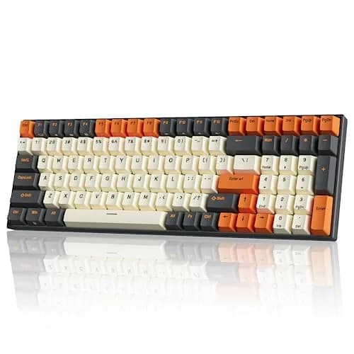 RK ROYAL KLUDGE RK100 Wireless Mechanical Keyboard RGB Backlit Bluetooth5.1/2.4G/Wired 96% Full Size 100-Key Hot Swappable Brown Switch Carbon | Gaming Keyboard with Custom RGB thumbnail 1