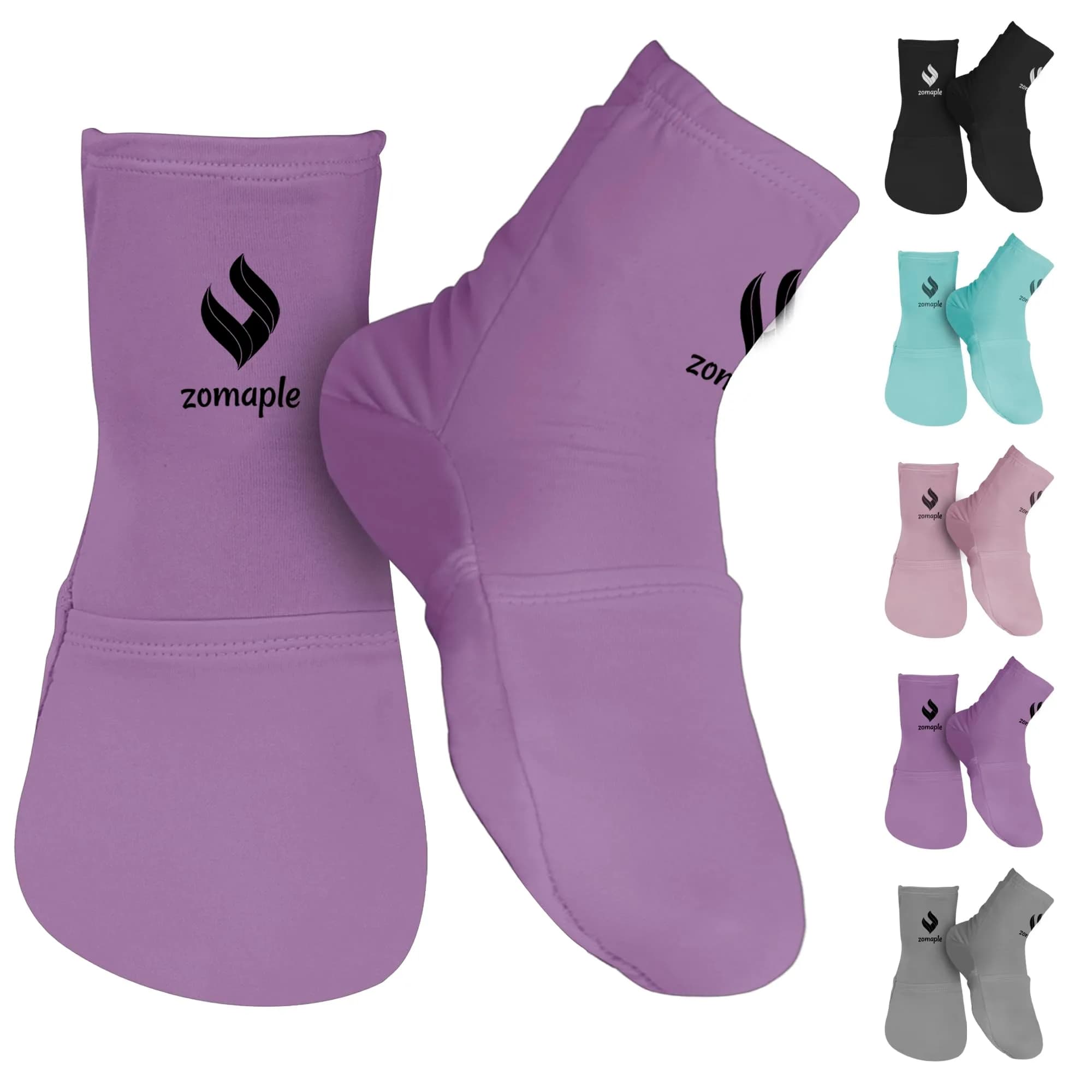 Zomaple Cold Therapy Socks with Gel Packs, Medium Purple | Targeted Relief for Neuropathy & Hot Feet — Medium