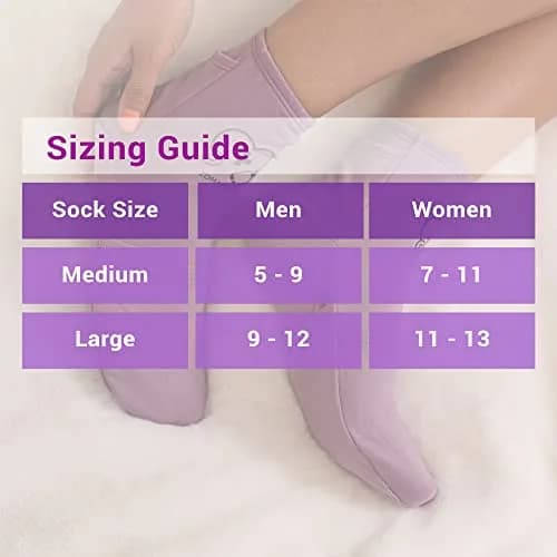 Zomaple Cold Therapy Socks with Gel Packs, Medium Purple | Targeted Relief for Neuropathy & Hot Feet thumbnail 6