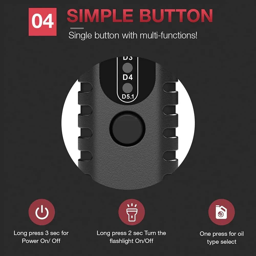 KINGBOLEN BF100 Brake Fluid Tester | Measures DOT3/DOT4/DOT5.1 Moisture Content - view 5