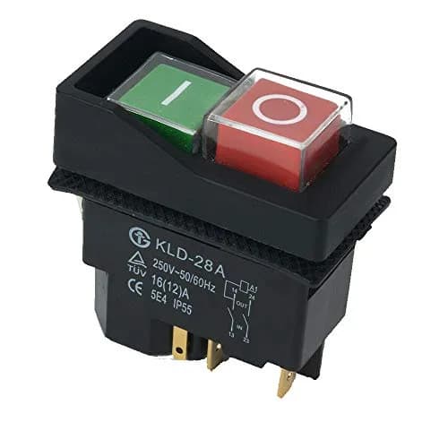 WSDMAVIS KLD-28A Waterproof Magnetic ON Off Pushbutton Switch 220V (16A Rated Current) thumbnail 1