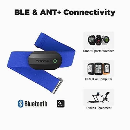 CooSpo H808S Heart Rate Monitor Chest Strap | ±1BPM Accurate, ANT+ BLE Dual Mode, IP67 Waterproof, 300H Battery thumbnail 2