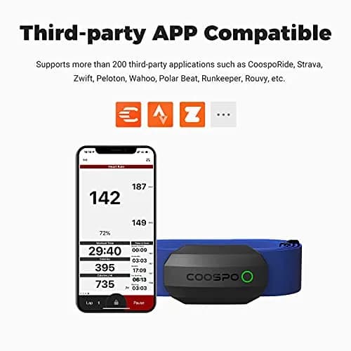 CooSpo H808S Heart Rate Monitor Chest Strap | ±1BPM Accurate, ANT+ BLE Dual Mode, IP67 Waterproof, 300H Battery thumbnail 3