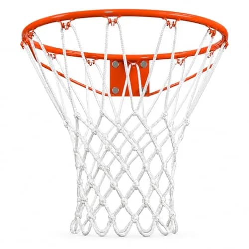 PSLER Basketball Net Replacement Outdoor - 22 Inch White Polyamide Fiber Net | Standard 12 Loop Rim Fit thumbnail 1