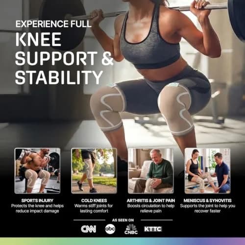 Modvel Compression Knee Brace for Women & Men - 2 Pack | Support for Knee Pain, Arthritis & Meniscus Tear, Breathable & Ergonomic Fit (70-120 chars) thumbnail 4