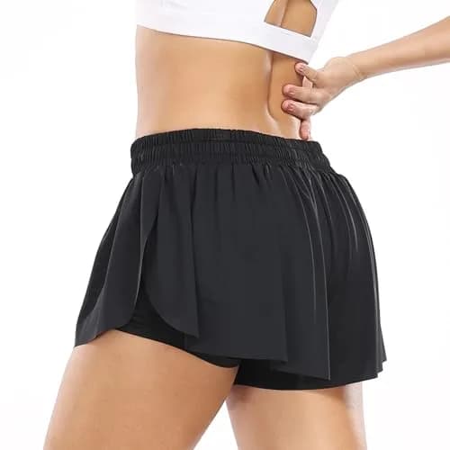Wsirmet Butterfly Shorts for Women 2-in-1 Athletic Skorts with Pocket, 5cm (2in) Inseam | Moisture-Wicking & Quick-Dry for Gym & Running thumbnail 6