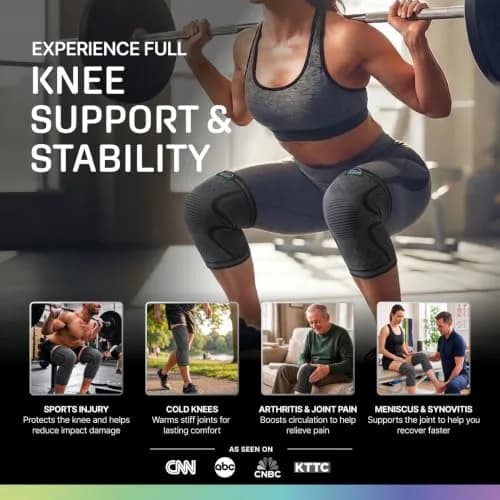 Modvel Compression Knee Brace for Women & Men - 2 Pack | Support for Knee Pain, Arthritis & ACL thumbnail 4