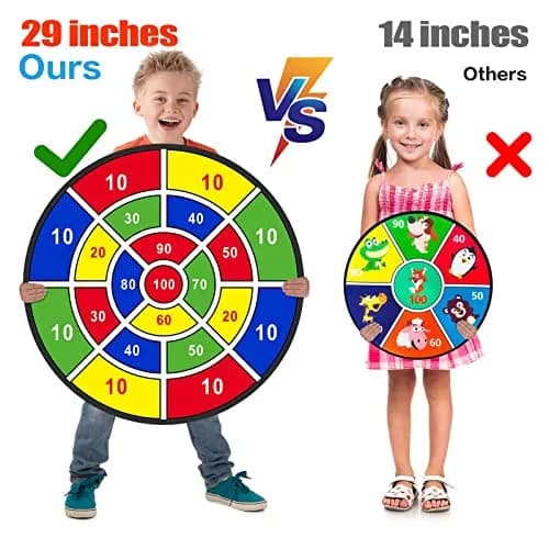 BooTaa 29" Large Dart Board for Kids | Indoor/Outdoor Fun Party Game for Ages 3-12 thumbnail 7