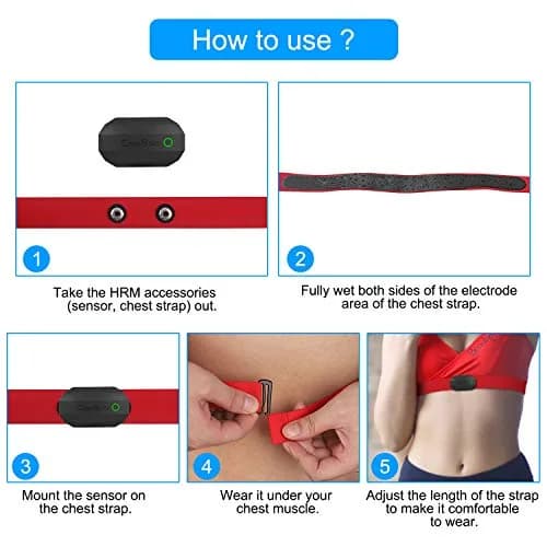 CooSpo H808S Heart Rate Monitor Chest Strap | ANT+ BLE, IP67 Waterproof, 300H Battery thumbnail 6