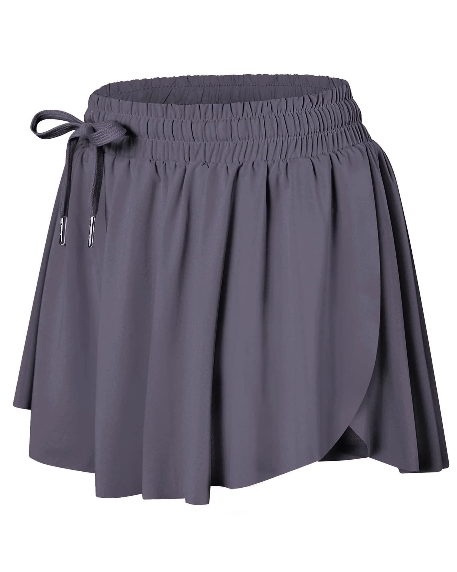 Wsirmet Butterfly Shorts for Women 2-in-1 Athletic Skorts with Pocket | High Waisted, Moisture-Wicking, Size Inclusive - main product image
