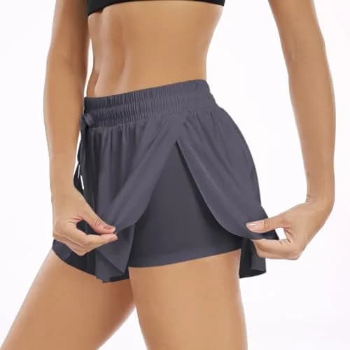 Wsirmet Butterfly Shorts for Women 2-in-1 Athletic Skorts with Pocket | High Waisted, Moisture-Wicking, Size Inclusive thumbnail 6