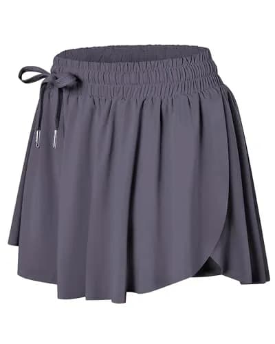 Wsirmet Butterfly Shorts for Women 2-in-1 Athletic Skorts with Pocket | High Waisted, Moisture-Wicking, Size Inclusive thumbnail 1