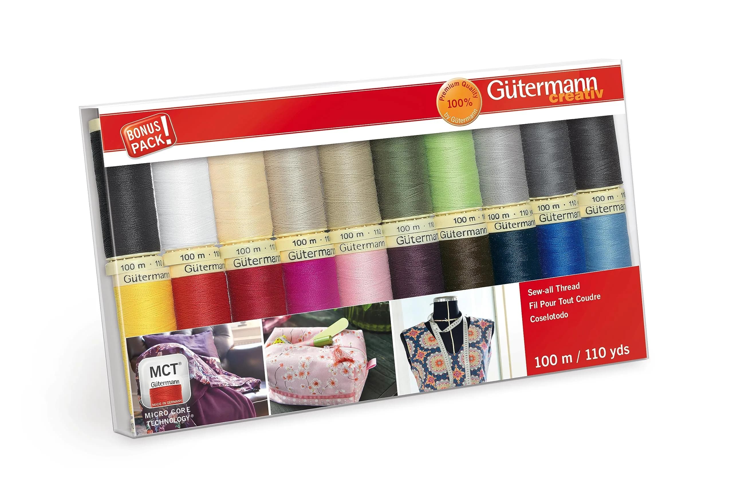 Gütermann Thread Poly Set 20SP Basics | Assorted Polyester Threads for Sewing (7.8 in x 4.5 in x 0.9 in) - main product image