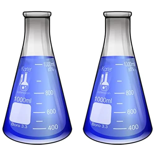Karter Scientific Erlenmeyer Flask Set 1000ML Borosilicate Glass | Heavy Duty, Accurate Graduations thumbnail 2