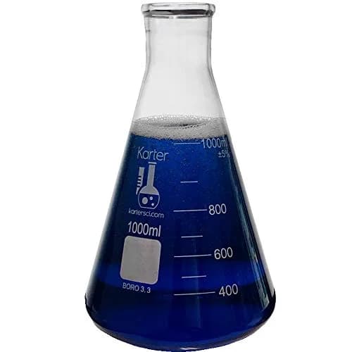 Karter Scientific Erlenmeyer Flask Set 1000ML Borosilicate Glass | Heavy Duty, Accurate Graduations thumbnail 3