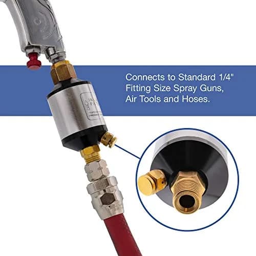 TCP Global Mini In-Line Air Filter, Oil & Water Separator | Aluminum Body, 1/4" Inlet/Outlet thumbnail 4