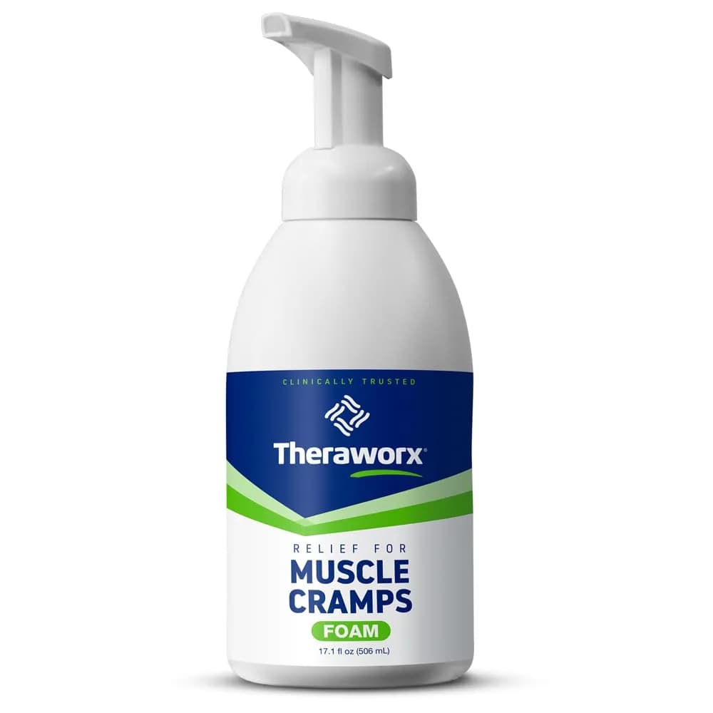 Theraworx Relief for Muscle Cramps Foam 505ml (17.1 Fl Oz) | Clinically Trusted Fast-Acting Muscle & Leg Cramp Relief
