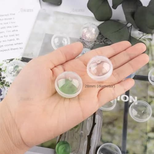 AUEAR Clear Empty Round Vending Machine Capsules 200 Pcs (28 mm / 1.1 Inch) | Perfect for Party Favors & DIY Crafts thumbnail 3