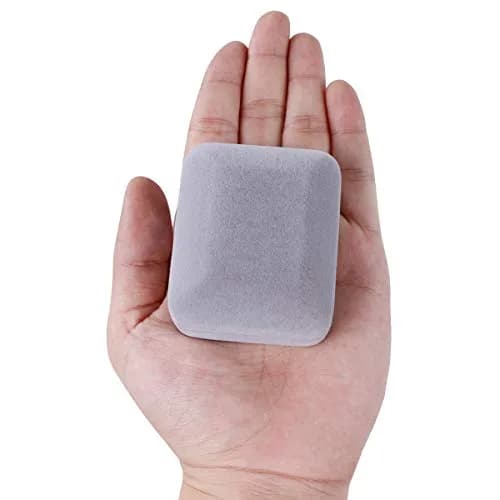 Omeet LED Velvet Ring Box for Proposal, Engagement, Wedding, Slim - Grey | Compact Jewelry Storage Case thumbnail 3