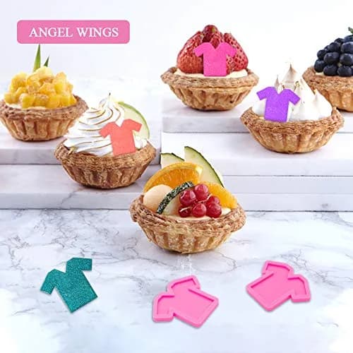Angel Wings T-shirt Shape Keychain Silicone Mold for Fondant & Desserts | 10 cm x 30.1 cm (3.9 in x 11.8 in) thumbnail 4