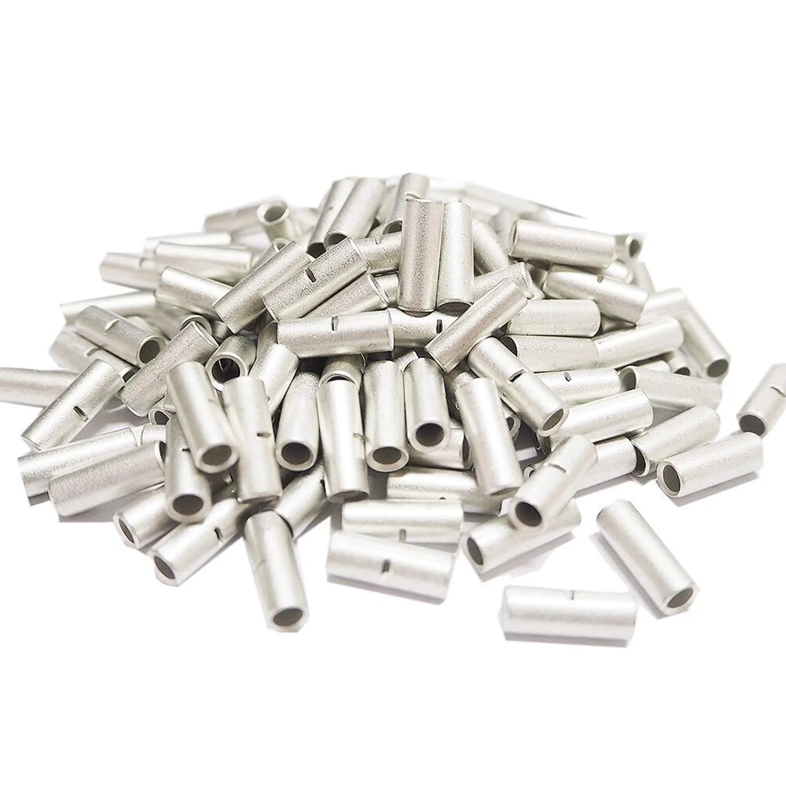 Teansic 100Pcs Bare Uninsulated Butt Connectors AWG12-10 | Corrosion-Resistant Copper Terminals - main product image