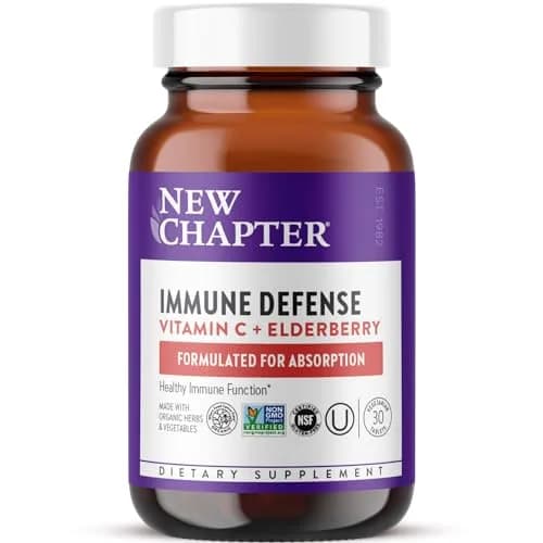 New Chapter Immune Defense, Vitamin C + Elderberry, 30 Count | Supports Immune Function & Stress Response thumbnail 1