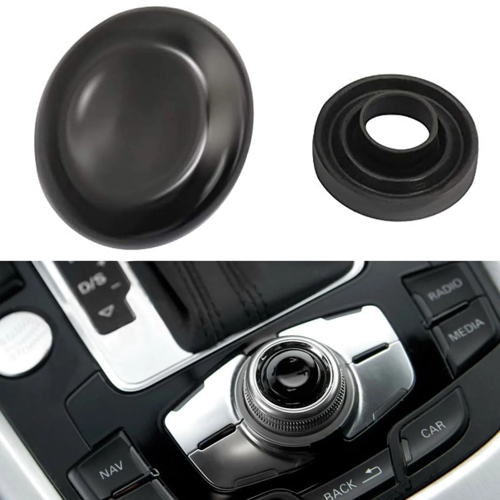 SecosAutoparts Navigation Button Joystick Console Center Button Cover 8K0998068 for Audi A4-S8 (2004-2015) | Direct Fit Replacement