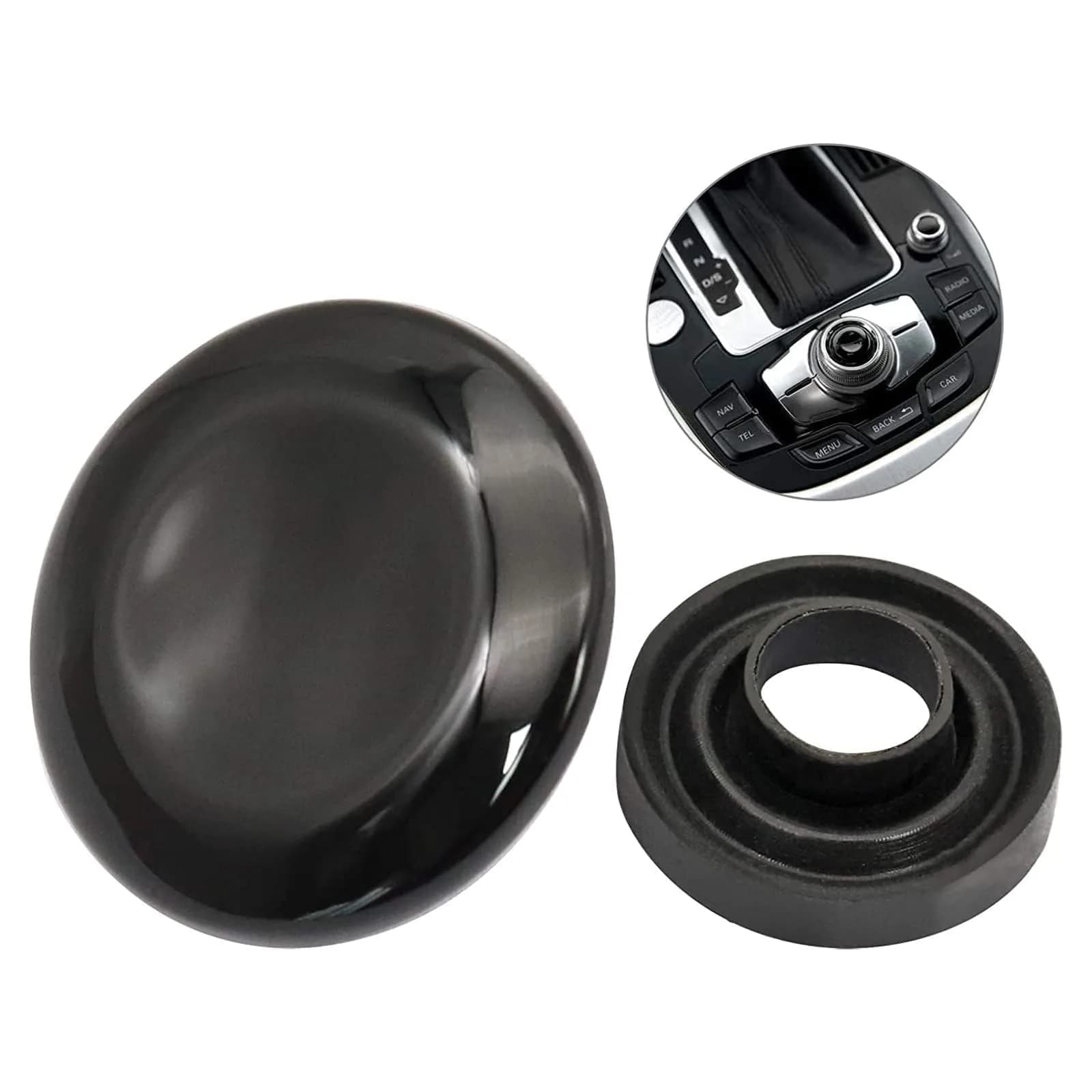 SecosAutoparts Navigation Button Joystick Console Center Button Cover 8K0998068 for Audi A4-S8 (2004-2015) | Direct Fit Replacement - view 5