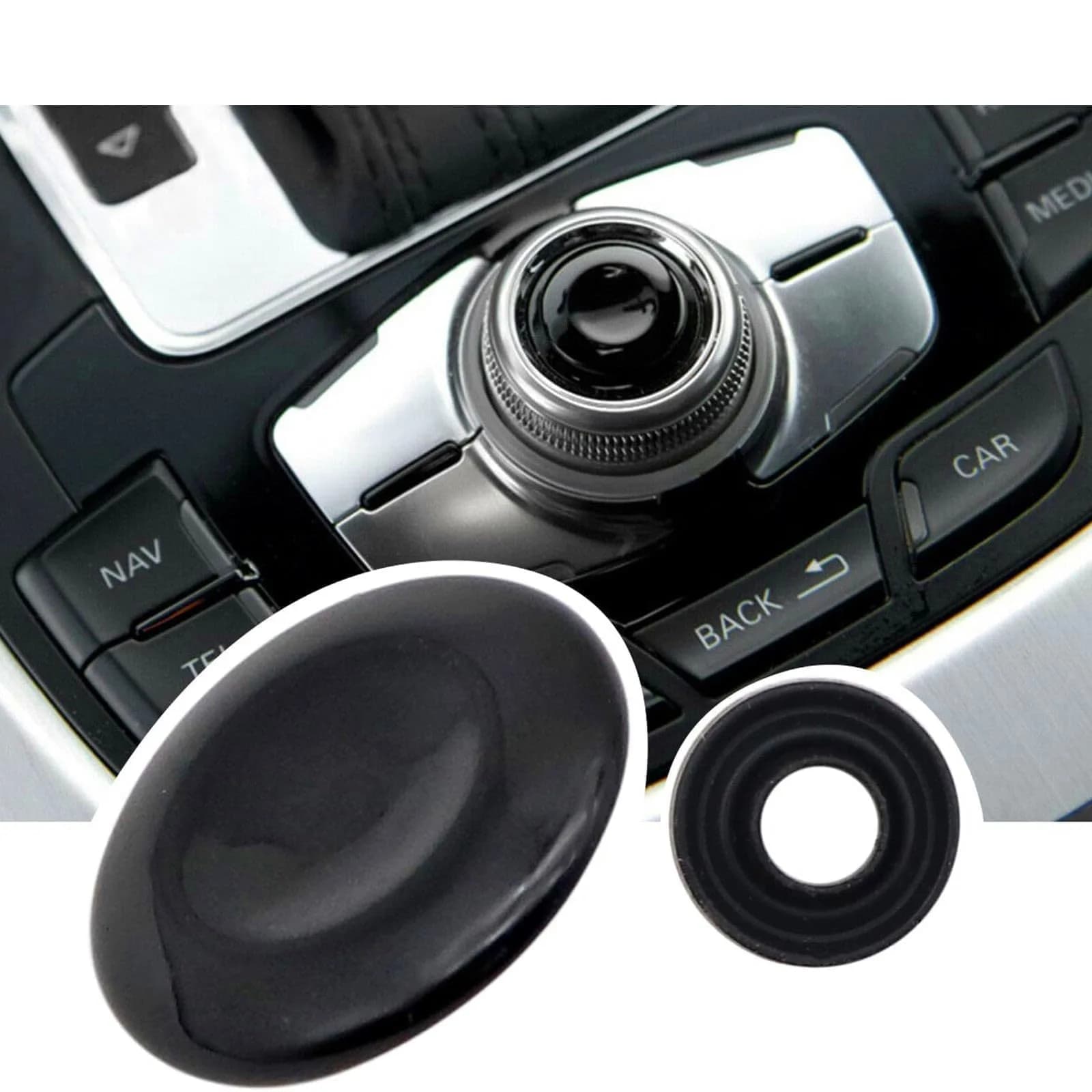SecosAutoparts Navigation Button Joystick Console Center Button Cover 8K0998068 for Audi A4-S8 (2004-2015) | Direct Fit Replacement - view 3