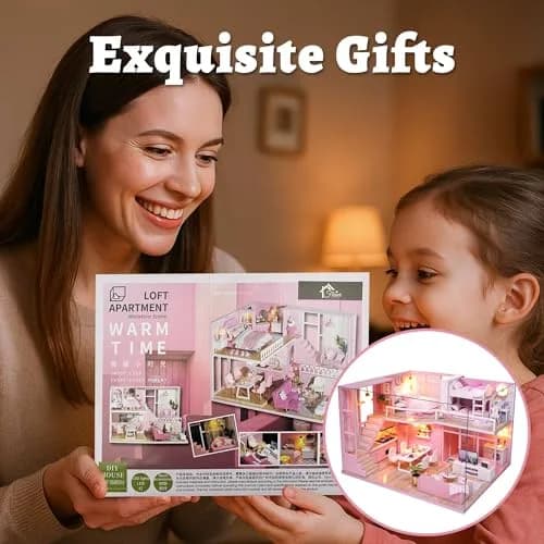 Flever Dream Angel DIY Dollhouse Miniature Kit 24cm (9.6") | 1:32 Scale Craft Model for Ages 14+ thumbnail 8