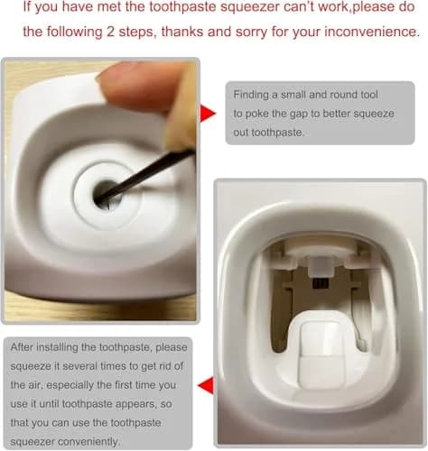 MOPMS Automatic Toothpaste Dispenser Grey | Hygienic Hands-Free Squeeze for Kids & Adults thumbnail 3