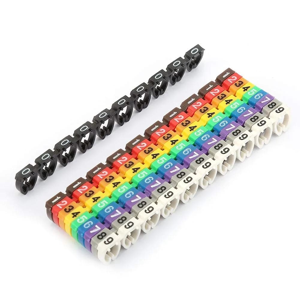 Fafeicy Clip on Wire Markers 150PCS | Colorful Cable Number Labels for Marking Wires — Multicolor