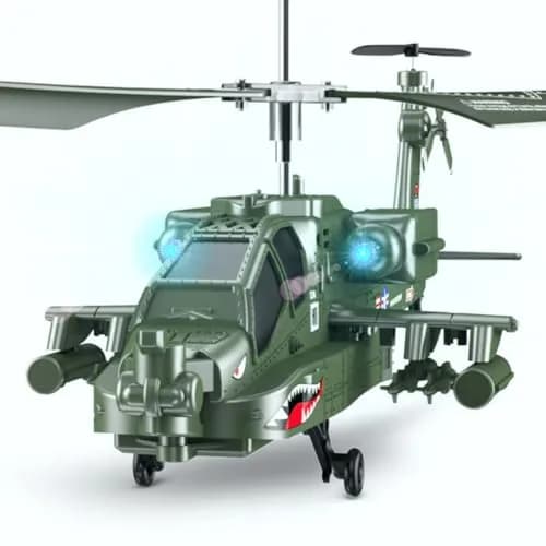 POCO DIVO Apache AH-64 Helicopter RC Flight Infrared 3CH Gyro Military Model | 8.7" L x 2.8" W x 3.7" H | 190mm Main Rotor thumbnail 1