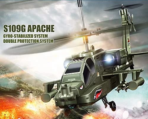 POCO DIVO Apache AH-64 Helicopter RC Flight Infrared 3CH Gyro Military Model | 8.7" L x 2.8" W x 3.7" H | 190mm Main Rotor thumbnail 3