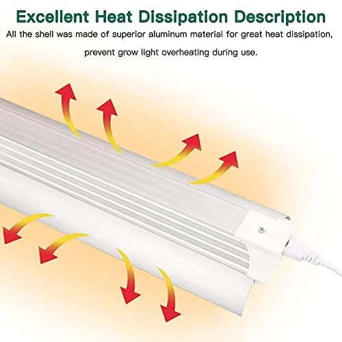 SZHLUX Grow Light 4FT 140W | Full Spectrum Indoor Plant Light, Linkable, 4 Connected Max, 2-Year Warranty thumbnail 6