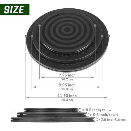 ZELARMAN Heavy Duty Rotating Garden Swivel Stand 12 inch (30.48 cm) | Smooth 360° Rotation for Bonsai & Potted Plants thumbnail 2
