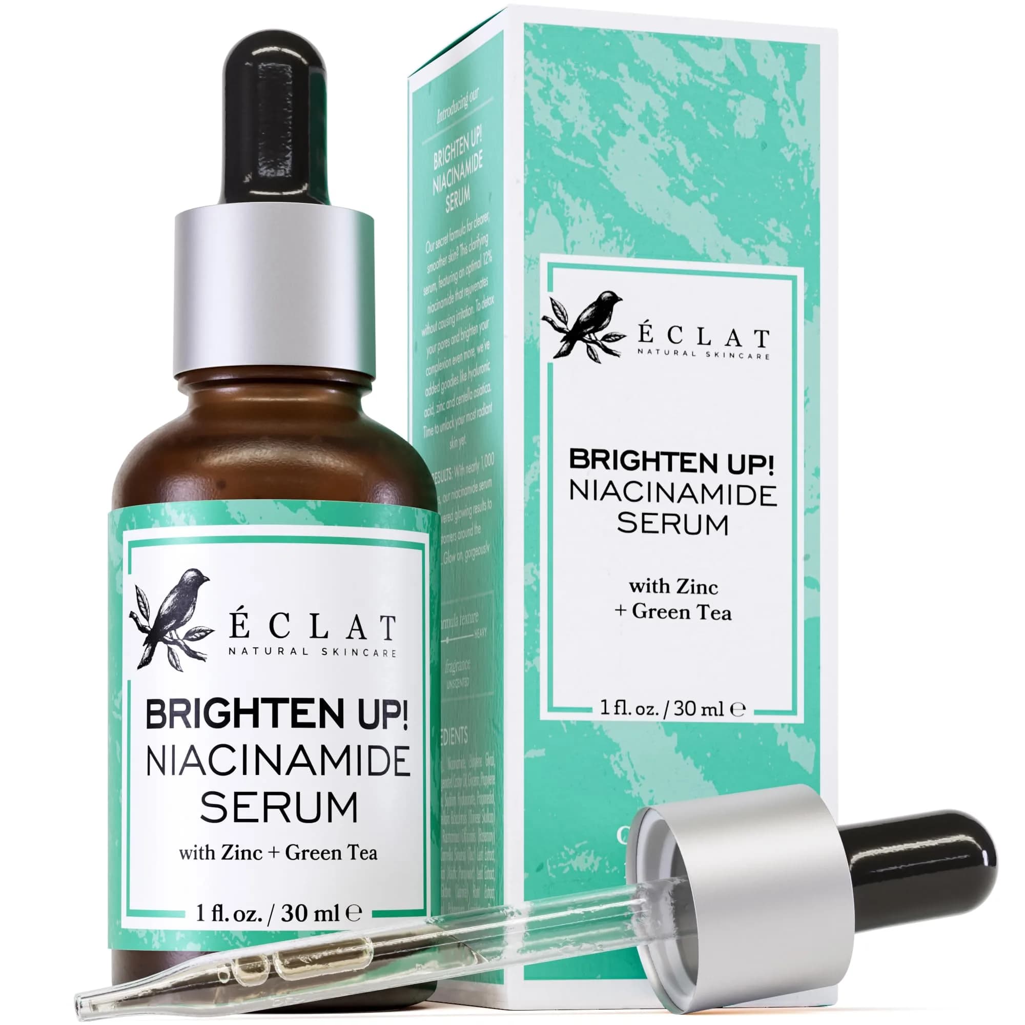 Eclat Skincare Clarifying Niacinamide Serum 30ml (1 Fl Oz) | Brightens Skin Tone & Minimizes Pores - main product image
