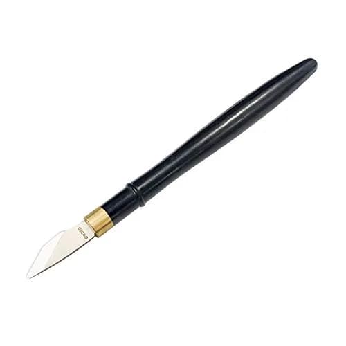 OWDEN Precision Leather Carving and Cutting Knife | Alloy Steel Blade, Ebony Handle | 157mm (6.18in) thumbnail 1