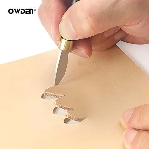OWDEN Precision Leather Carving and Cutting Knife | Alloy Steel Blade, Ebony Handle | 157mm (6.18in) thumbnail 5