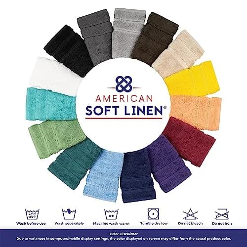 American Soft Linen 100% Cotton Turkish Towels 6 Piece Set | Luxurious, Absorbent & Quick Drying thumbnail 8