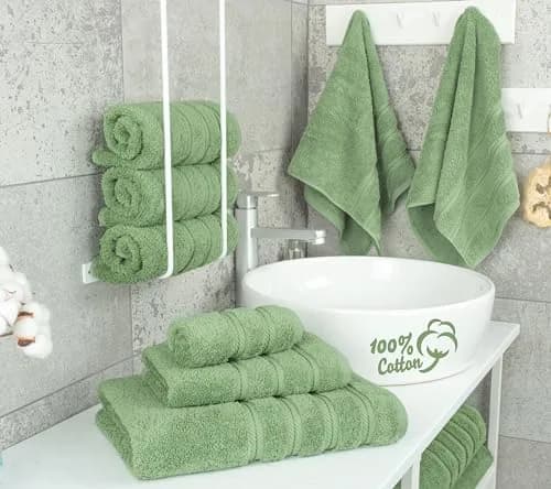 American Soft Linen 100% Cotton Turkish Towels - 6 Piece Set | Luxurious, Absorbent & Quick-Dry thumbnail 2